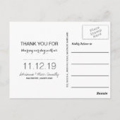 Moderne liefde en Bedankt | Paar foto Briefkaart (Achterkant)