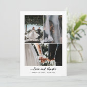 Moderne liefde en Bedankt script bruiloft foto (Staand voorkant)