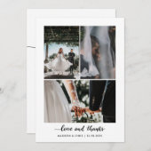 Moderne liefde en Bedankt script bruiloft foto (Voorkant / Achterkant)