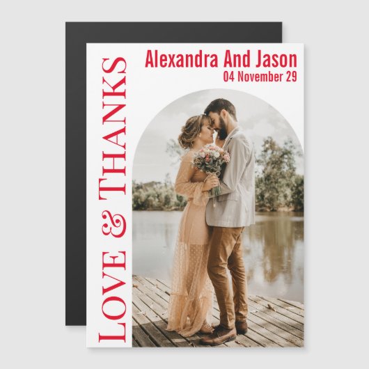 Moderne Liefde en Bedankt Trouwfoto Favorieten Mag (Voorkant / Achterkant)