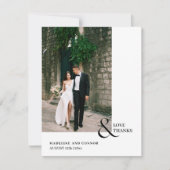 Moderne Liefde en Bedankt Wedding Photo Collage (Voorkant)