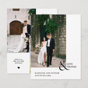 Moderne Liefde en Bedankt Wedding Photo Collage