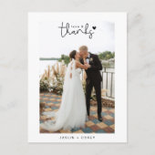 Moderne liefde en dank calligrafie script  briefkaart (Voorkant)