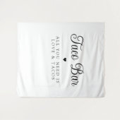 Moderne Liefde en Tacos Bruids Fiesta Teken Wandkleed (Voorkant (horizontaal))