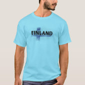 Moderne Liefde Finland Vlag Helsinki Souvenir T-shirt (Voorkant)