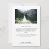 Moderne Liefde Foto Boog Terracotta Bedankkaart (Achterkant)