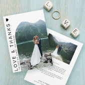 Moderne Liefde Fotoboog Wit Dank u kaart