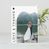 Moderne Liefde Fotoboog Wit Dank u kaart (Staand voorkant)