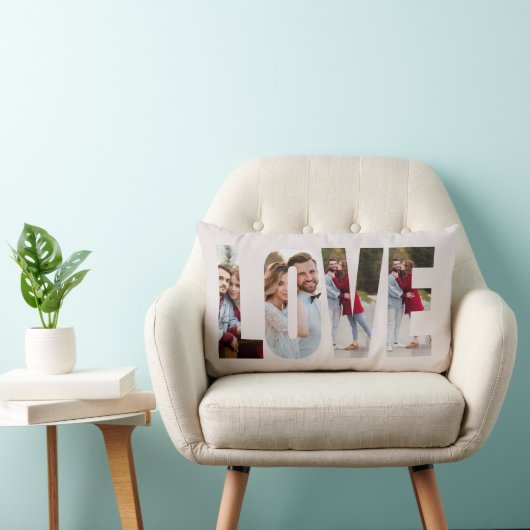Moderne Liefde Frame 4 Foto Persoonlijk Kussen (Stoel)