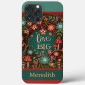 Moderne Liefde Grote Bloemen Dragonfly Custom Case-Mate iPhone Case (Achterkant)