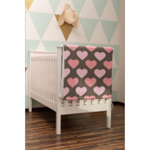 Moderne Liefde Hart Patroon Baby Deken