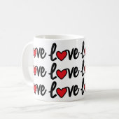 Moderne liefde herhaal patroon Mok (Voorkant links)