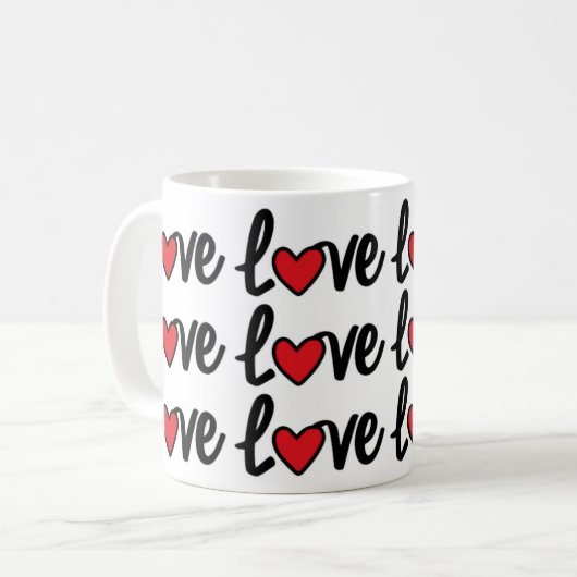 Moderne liefde herhaal patroon Mok (Voorkant links)