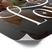 Moderne Liefde Huwelijksfoto Koppels Monogram Poster (Hoek)