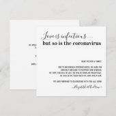 Moderne Liefde is Besmettelijk Bruiloft Uitgesteld Aankondiging (Voorkant / Achterkant)