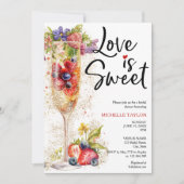 Moderne liefde is zoete zomer champagne aardbeien kaart (Voorkant)