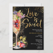 Moderne liefde is zoete zomer champagne cocktail kaart (Voorkant)