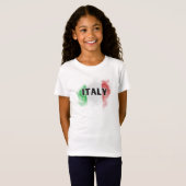 Moderne Liefde Italië Vlag Rome Souvenir T-shirt (Voorkant volledig)