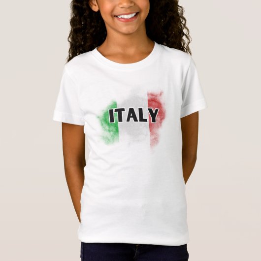 Moderne Liefde Italië Vlag Rome Souvenir T-shirt (Voorkant)