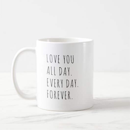 Moderne Liefde Je Handgeschreven Tekst Koffiemok (Links)