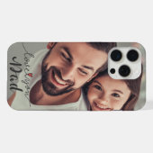 Moderne liefde je vader foto iPhone hoesje (Achterkant horizontaal)