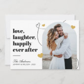 Moderne Liefde & Lachen Fotoboog Kerstmis Feestdagenkaart (Voorkant)