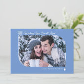 Moderne Liefde & Licht Chanoeka wenst Foto Vakanti Feestdagenkaart (Staand voorkant)