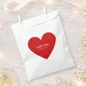 Moderne liefde met rood hart bedankzakje (Geknipt)