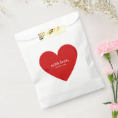 Moderne liefde met rood hart bedankzakje (Gezegeld)