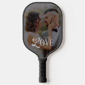 Moderne Liefde Mijnheer & Mevrouw Aangepaste Trouw Pickleball Paddle (Voorkant)