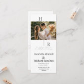 Moderne liefde: minimalistisch ontwerp voor huweli kaart (Voorkant / Achterkant in situ)