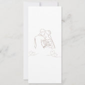 Moderne liefde: minimalistisch ontwerp voor huweli kaart (Achterkant)