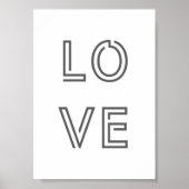 Moderne liefde | Monochrome citaat Kunstendy stijl Poster (Voorkant)