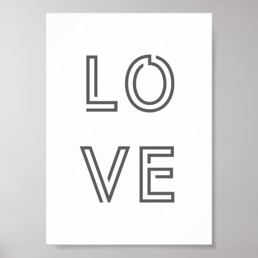 Moderne liefde | Monochrome citaat Kunstendy stijl Poster (Voorkant)