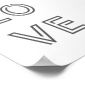 Moderne liefde | Monochrome citaat Kunstendy stijl Poster (Hoek)