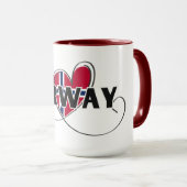 Moderne Liefde Noorwegen Vlag Scandinavië Souvenir Mok (Voorkant rechts)