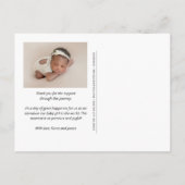 Moderne liefde op eerste avond Fotocollage geboort Aankondigingskaart (Achterkant)