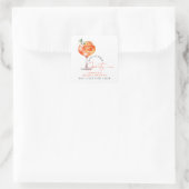 Moderne Liefde Op Het Eerste Kijkje Bruidsfeest Vierkante Sticker (Tas)