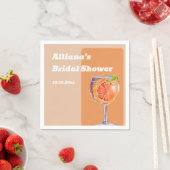 Moderne liefde op het eerste spritz bruidsdouche servet (Insitu)