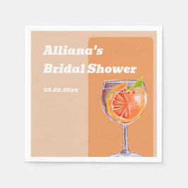 Moderne liefde op het eerste spritz bruidsdouche servet