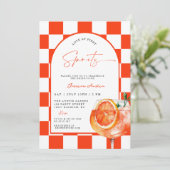 Moderne Liefde Op Het Eerste Spritz Sinaasappelkle Kaart (Staand voorkant)