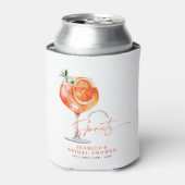 Moderne liefde op het eerste Spritz Vrijgezellenfe Blikjeskoeler (Blikje Voorkant)