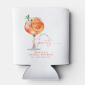 Moderne liefde op het eerste Spritz Vrijgezellenfe Blikjeskoeler (Achterkant)