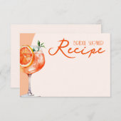 Moderne liefde op het eerste Spritz Vrijgezellenfe Informatiekaartje (Voorkant / Achterkant)