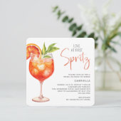 Moderne liefde op het eerste Spritz Vrijgezellenfe Kaart (Staand voorkant)