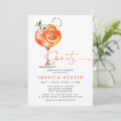 Moderne liefde op het eerste Spritz Vrijgezellenfe Kaart (Staand voorkant)