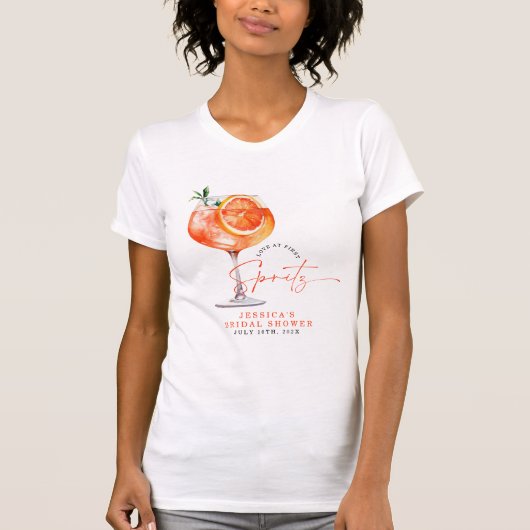 Moderne liefde op het eerste Spritz Vrijgezellenfe T-shirt (Voorkant)