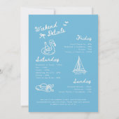 Moderne "Liefde op het Meer" Meidenavond-weekend Kaart (Achterkant)
