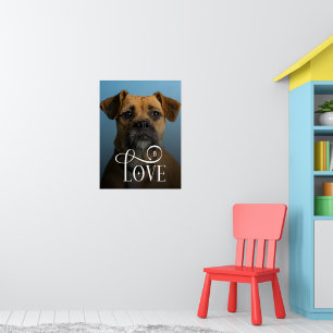 Moderne Liefde Op Maat Boxer Hondenhuisdieren Foto Poster