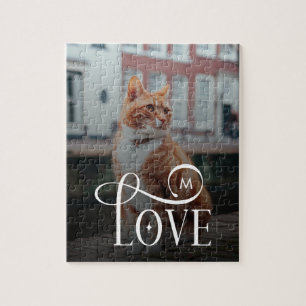 Moderne liefde op maat gemaakte kattenhuisdieren f legpuzzel